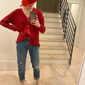 joseph red cardigan